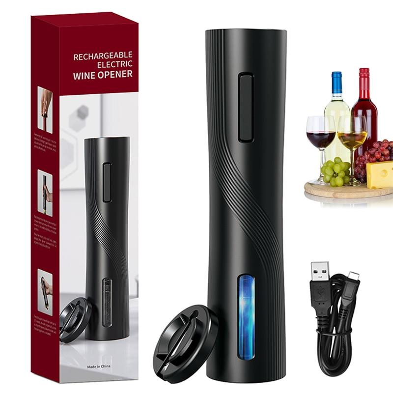 USB Corkscrew Electric Wine Bottle Opener with USB Battery Aluminum