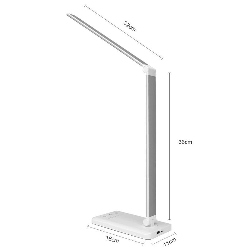 Stepless Dimmable Desk Lamp Foldable Transient Touch Switter LED Table
