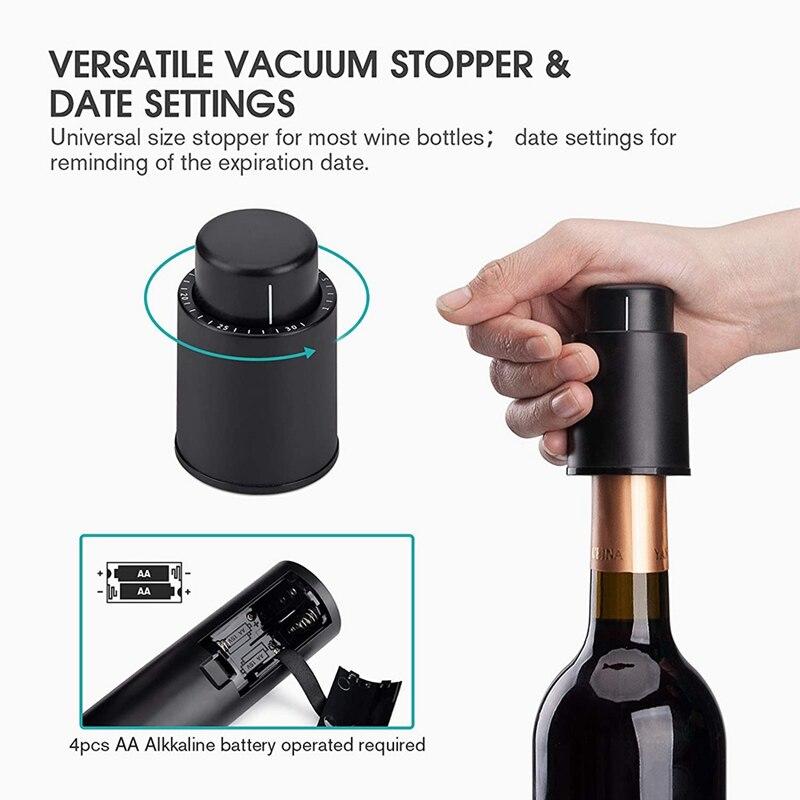 Electric wine bottle opener set