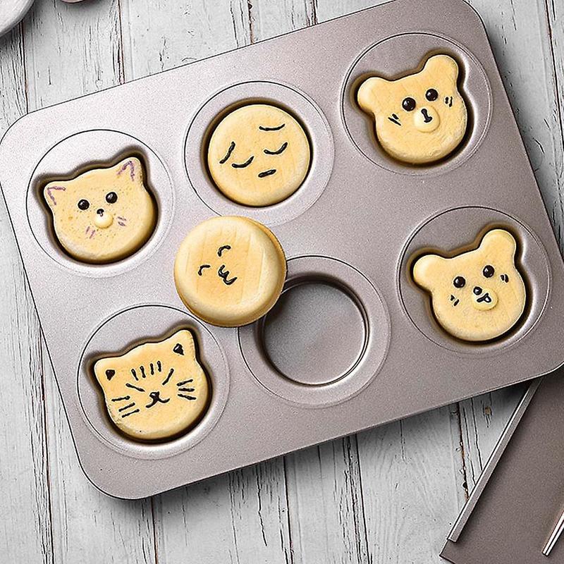 6 Slots New Cartoon Animal Cake Baking Pan