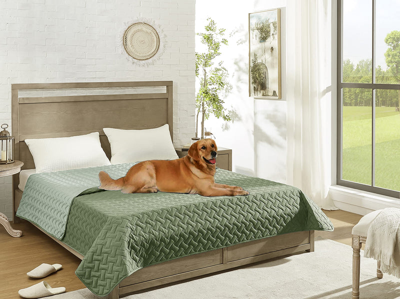 259cm×208cmWaterproof Pet Bed Cover, Reusable 3-Layer Quilted Protector for Dogs, Couch & Bed