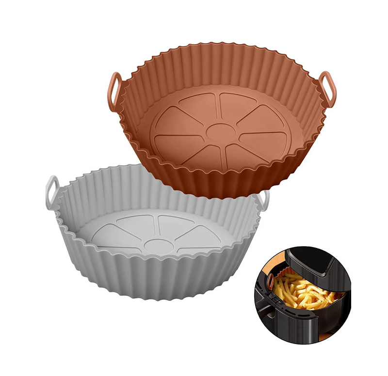 Reusable Silicone Air Fryer Liners Pots  - 2 PCS