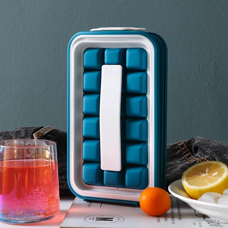 2 in 1 portable tool for making ice cubes ice pan ice cube tray foldin