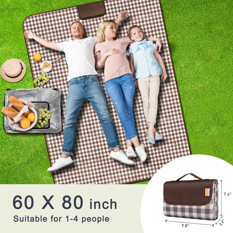 Waterproof Picnic Blanket, 2-Layer Sandproof Foldable