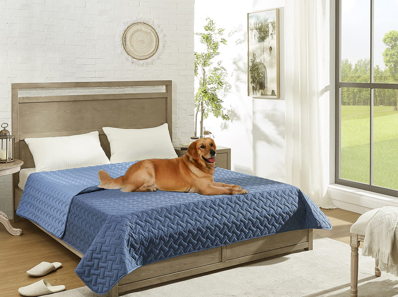 259cm×208cmWaterproof Pet Bed Cover, Reusable 3-Layer Quilted Protector for Dogs, Couch & Bed