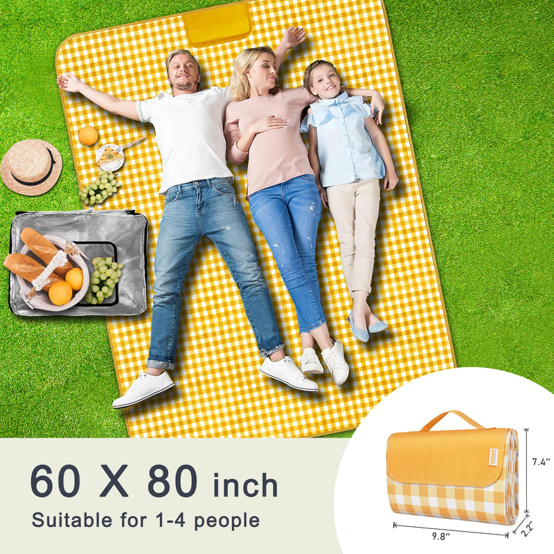 Waterproof Picnic Blanket, 2-Layer Sandproof Foldable