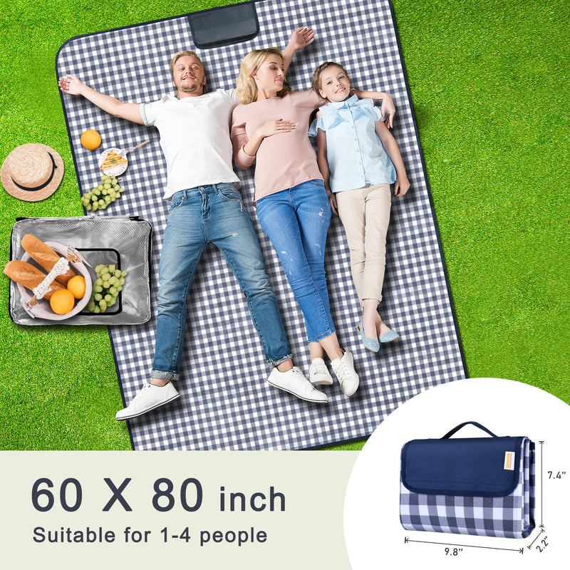 Waterproof Picnic Blanket, 2-Layer Sandproof Foldable