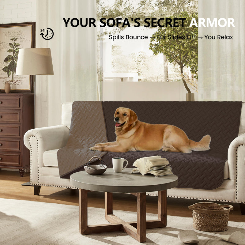 259cm×208cmWaterproof Pet Bed Cover, Reusable 3-Layer Quilted Protector for Dogs, Couch & Bed