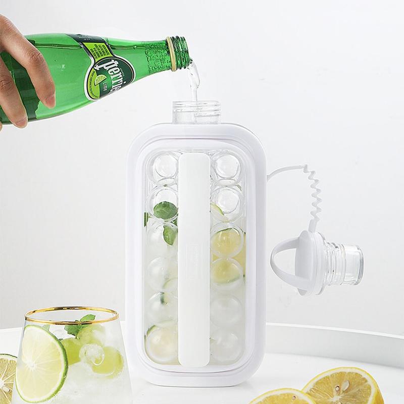 2 in 1 Frozen Gelatin Ice Kettle Bottle Cold Water Bottle Home Ice Cube
