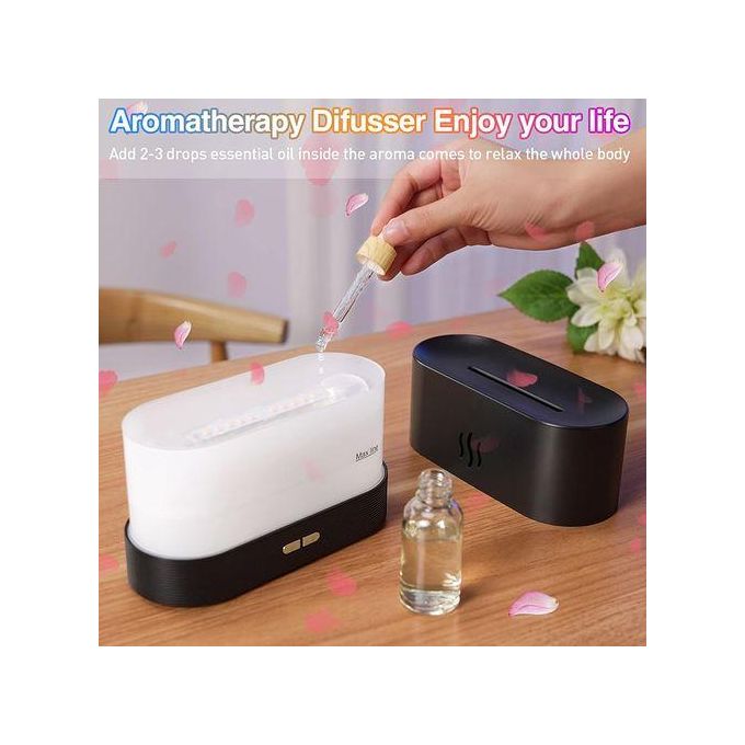 Flame Aromatherapy Humidifier, USB Ultrasonic Diffuser 180ml