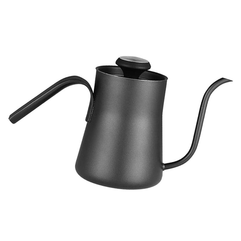 Stainless steel drip kettle with gooseneck thermometer 550 ML