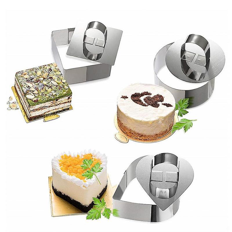 Stainless Steel Mouse Rings Cake Mold With Pusher