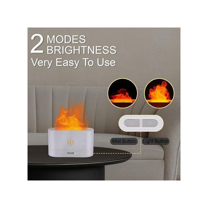 Flame Aromatherapy Humidifier, USB Ultrasonic Diffuser 180ml