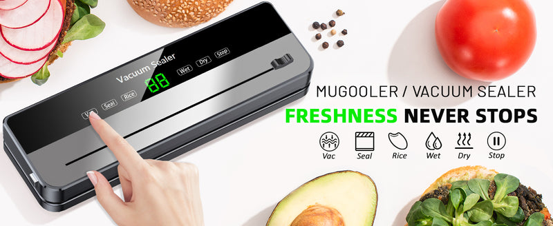 Food Vacuum Sealer Machine with Cutter Automatic and Manual Sealer Dry Moist Food Modes vacuum sealer