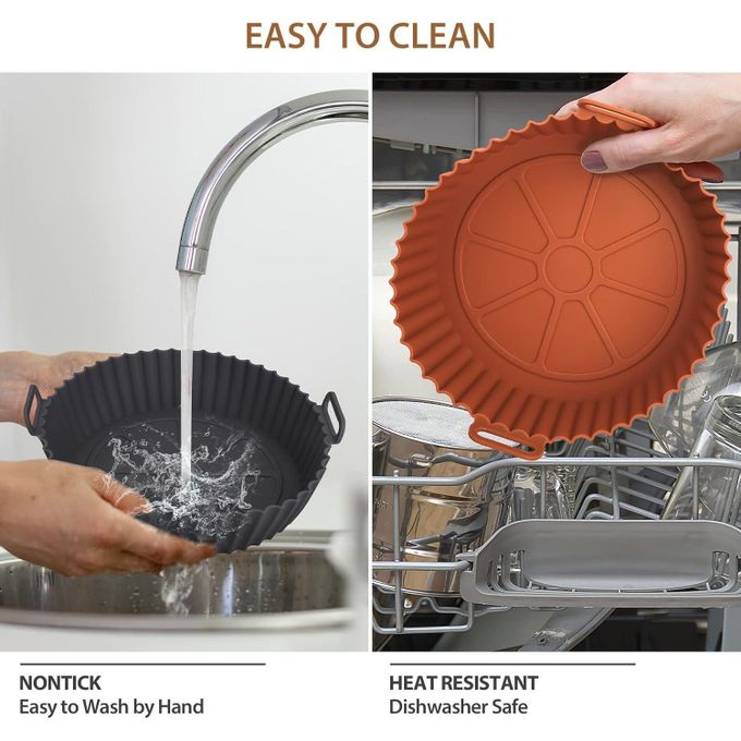 Reusable Silicone Air Fryer Liners Pots  - 2 PCS