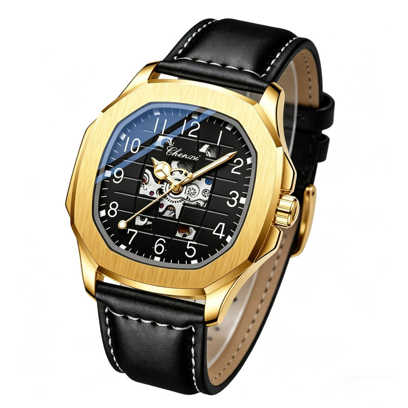 Chenxi Men’s Mechanical Wristwatch – Octagonal Luxury Design
