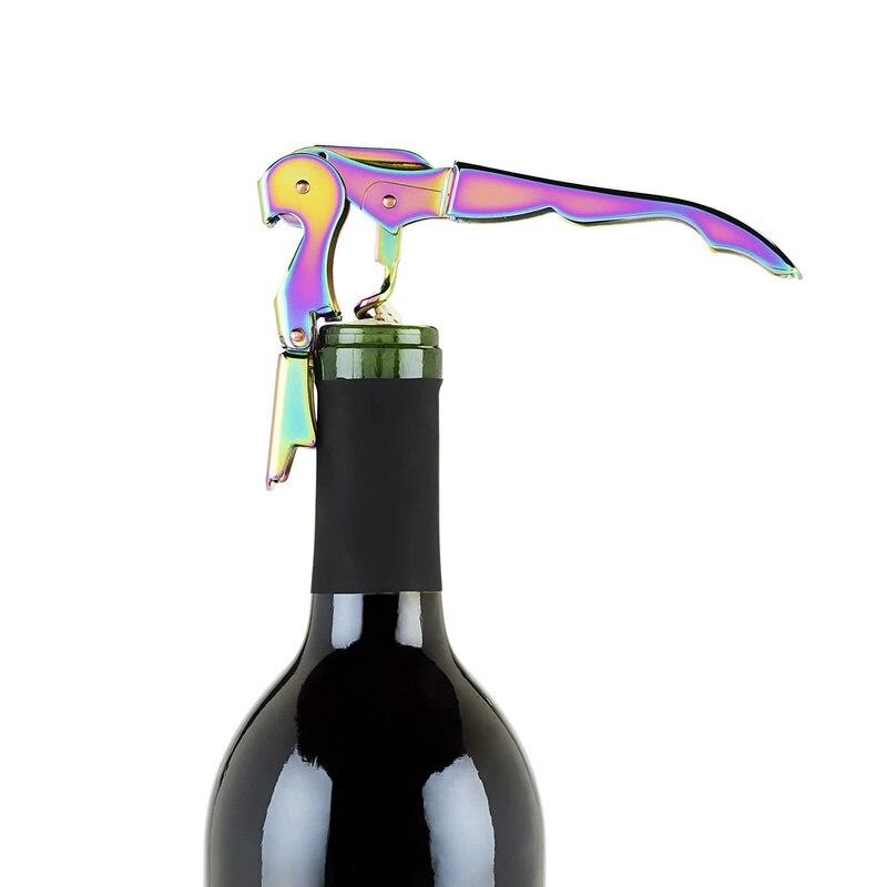 Rose gold rainbow stainless steel double wine bottle Opener