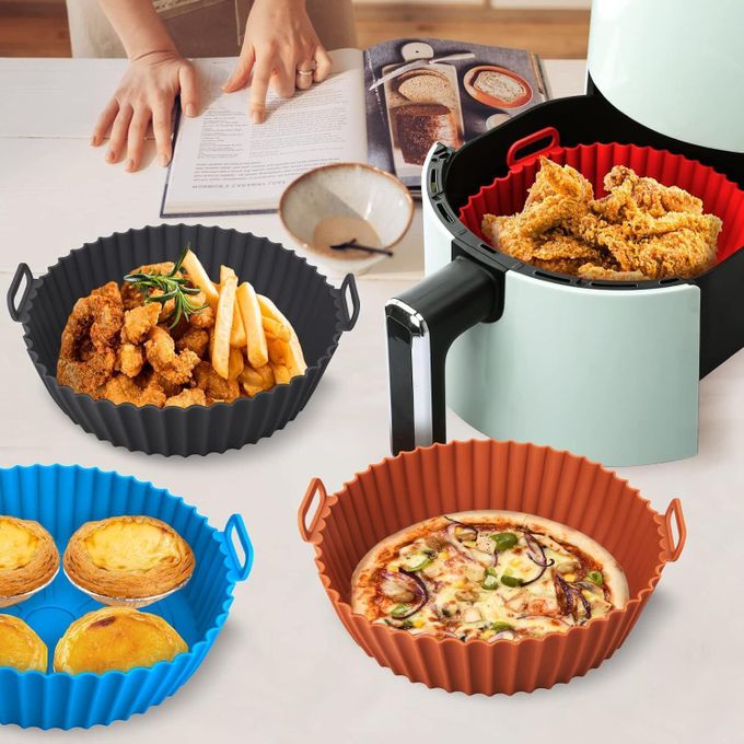 Reusable Silicone Air Fryer Liners Pots  - 2 PCS
