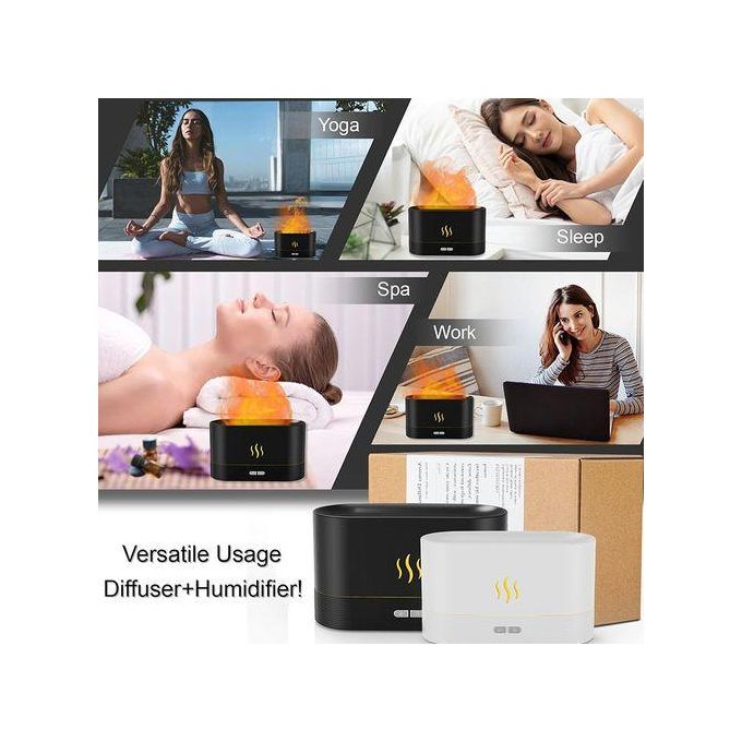 Flame Aromatherapy Humidifier, USB Ultrasonic Diffuser 180ml