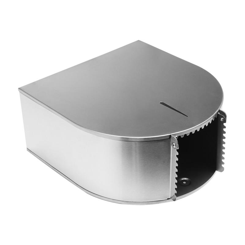 Toilet Paper Wall Holder with Lid Stainless Steel