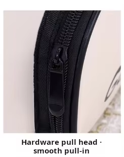 High-quality Eco-Friendly Portable Bow Decor PU Zipper Waterproof Large Capacity Hand-Held Makeup Bag