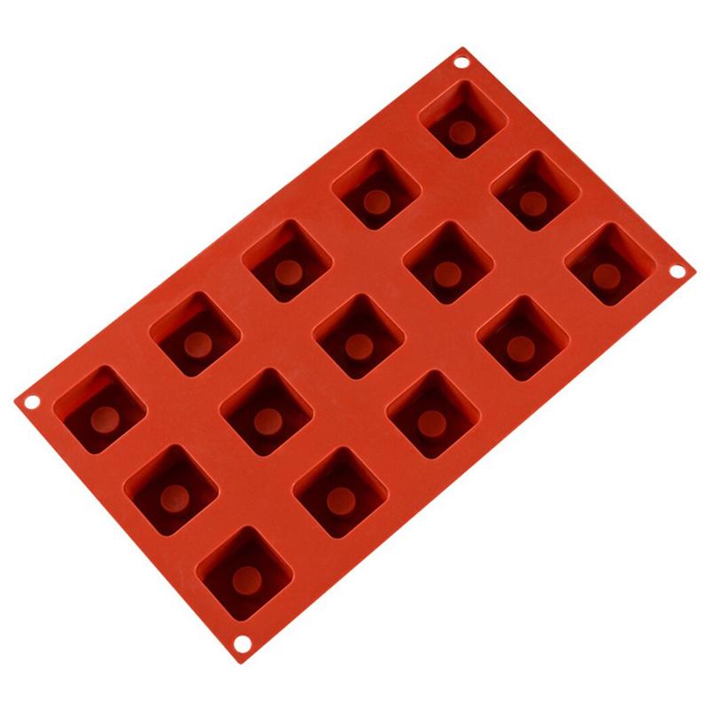 15 Hole Concave Cake Mold 3D Square Silicone Chocolate Mold Cream