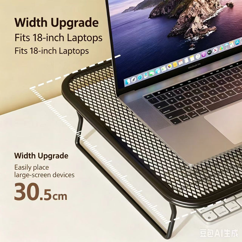 Laptop stand, cooling base, heat dissipation bracket, desktop riser, suitable for dormitory, home and office use