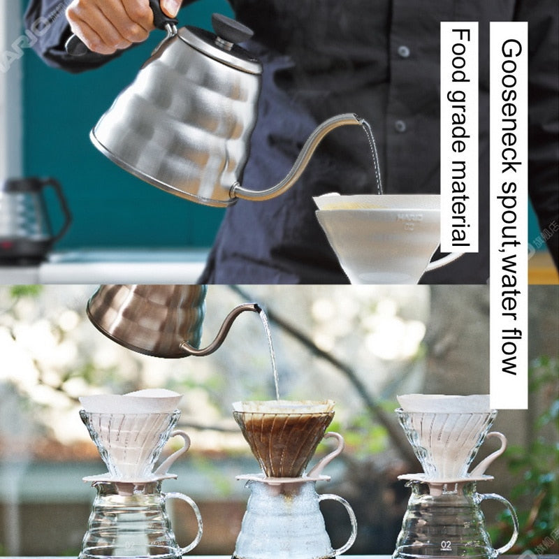 1L Stainless Steel Coffee Roaster Pour Filter Manual Coffee Kettle