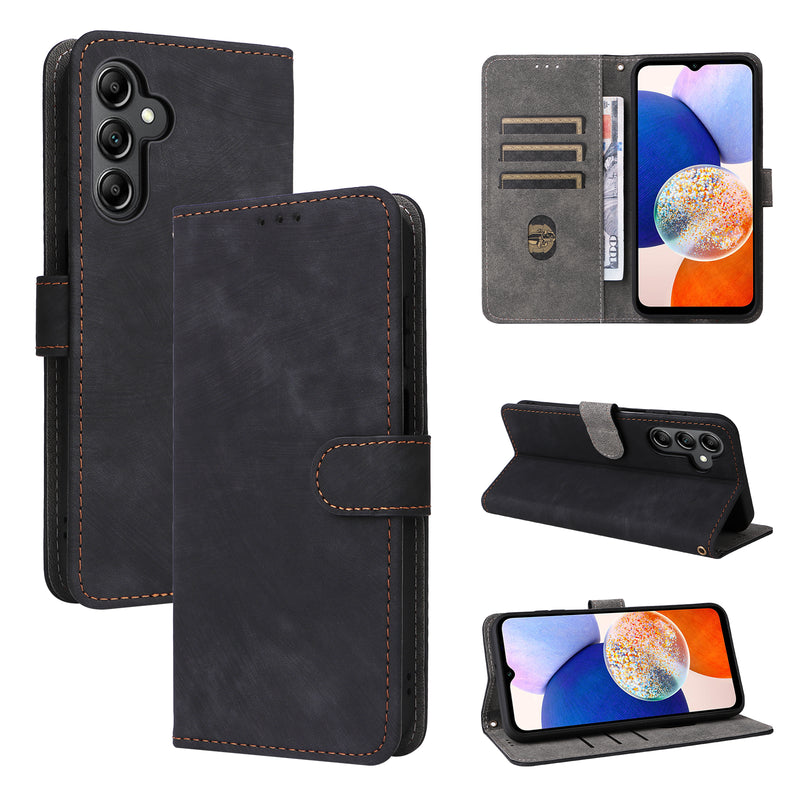Flip Cover for Samsung Galaxy A15 4/5G PU Leather Phone Case [RFID Blocking] With Hand Strap