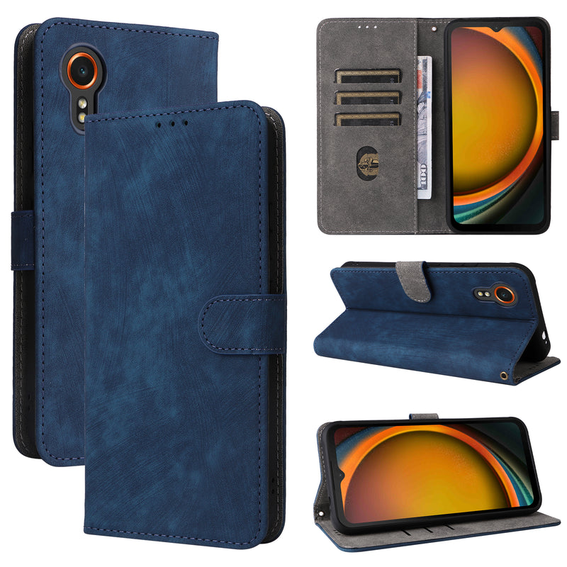 Flip Cover for Samsung Galaxy XCover7 PU Leather Phone Case [RFID Blocking] With Hand Strap