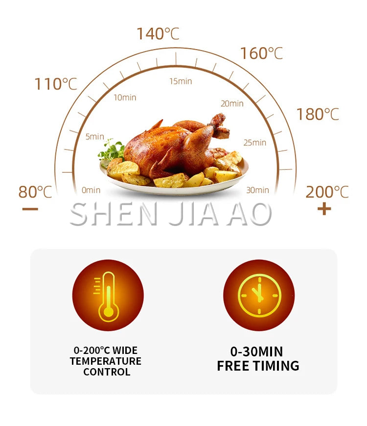 5L Air Fryer Household Large Capacity Electric Fryer