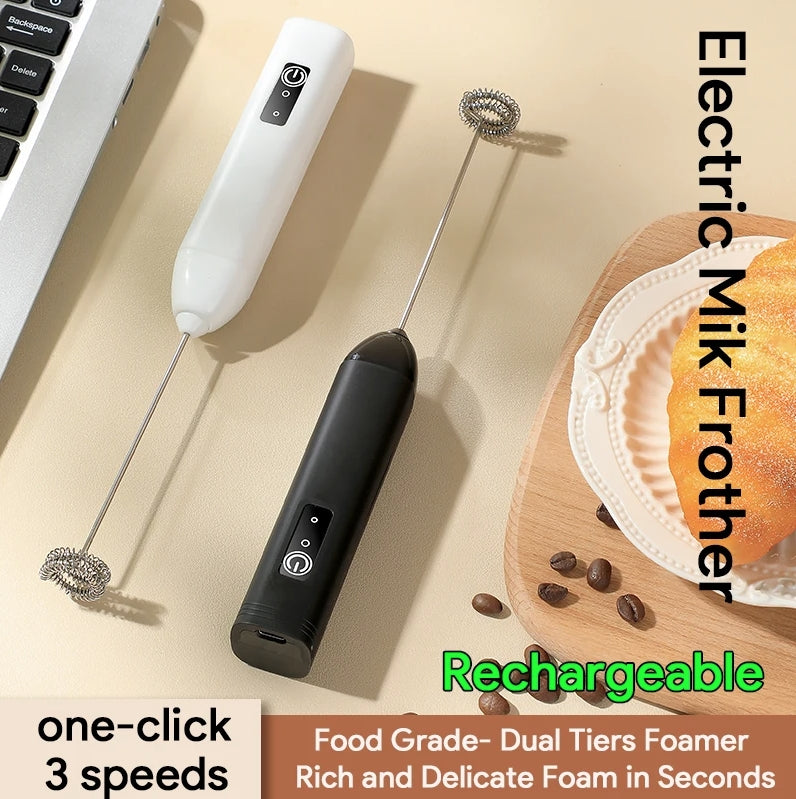 Electric Coffee Frother Milk Whisk Egg Beater Mini Food Blender