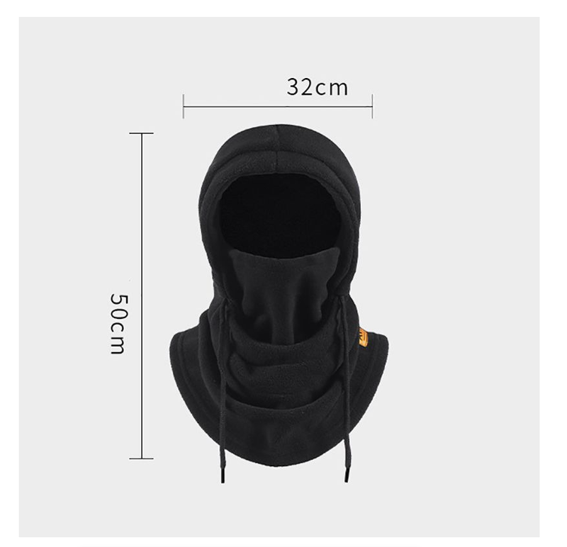 Winter Warm Hooded Hat Windproof Thickened Polar Fleece Ski Cycling Neck