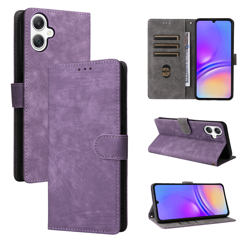 Flip Cover for Samsung Galaxy A06 4G PU Leather Phone Case [RFID Blocking] With Hand Strap