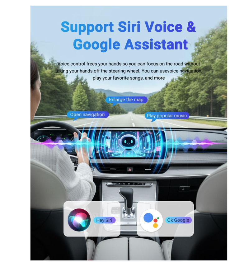 IPSTYLE 2-in-1 Wireless CarPlay &amp; Android Auto Adapter (Mini Smart Dongle)