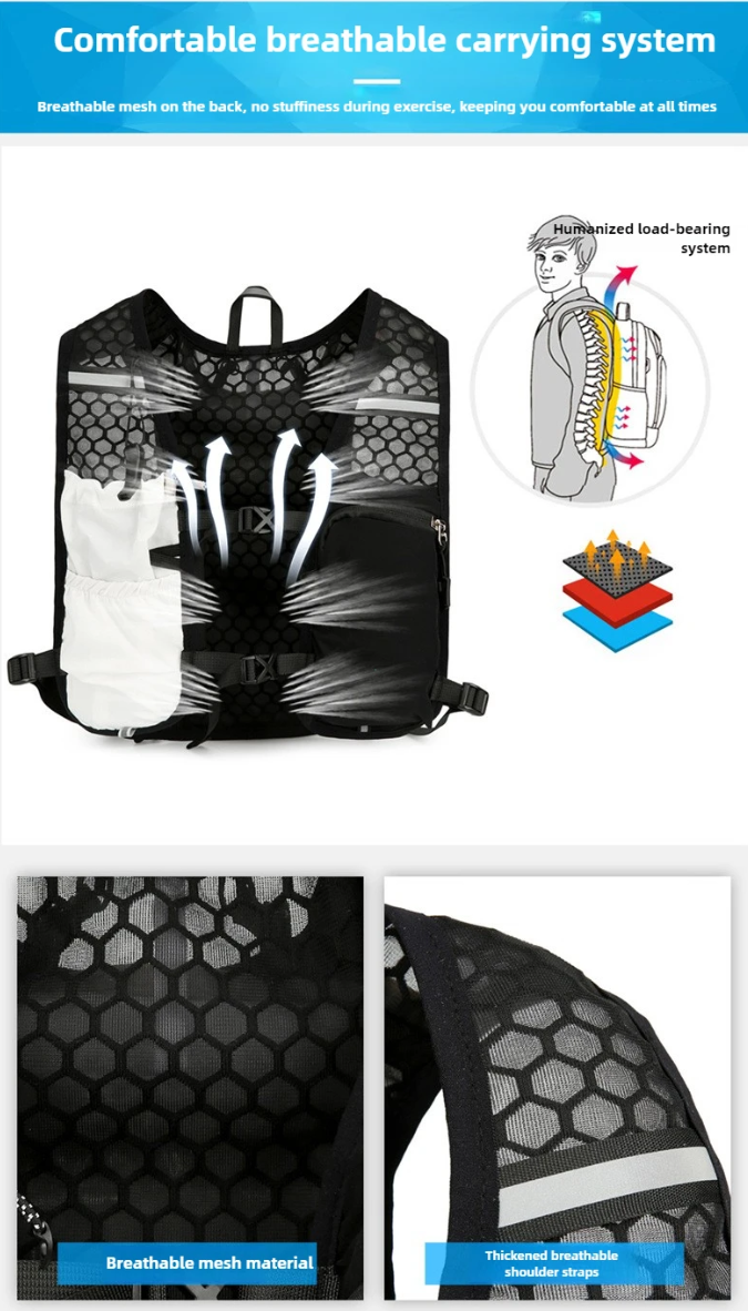 Running Hydration Vest Cycling Backpack for Outdoor Sports Climbing Hiking
