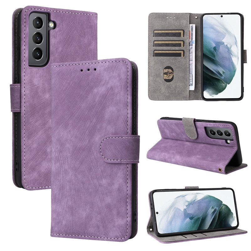 Flip Cover for Samsung Galaxy S21 Plus 5G PU Leather Phone Case [RFID Blocking] With Hand Strap