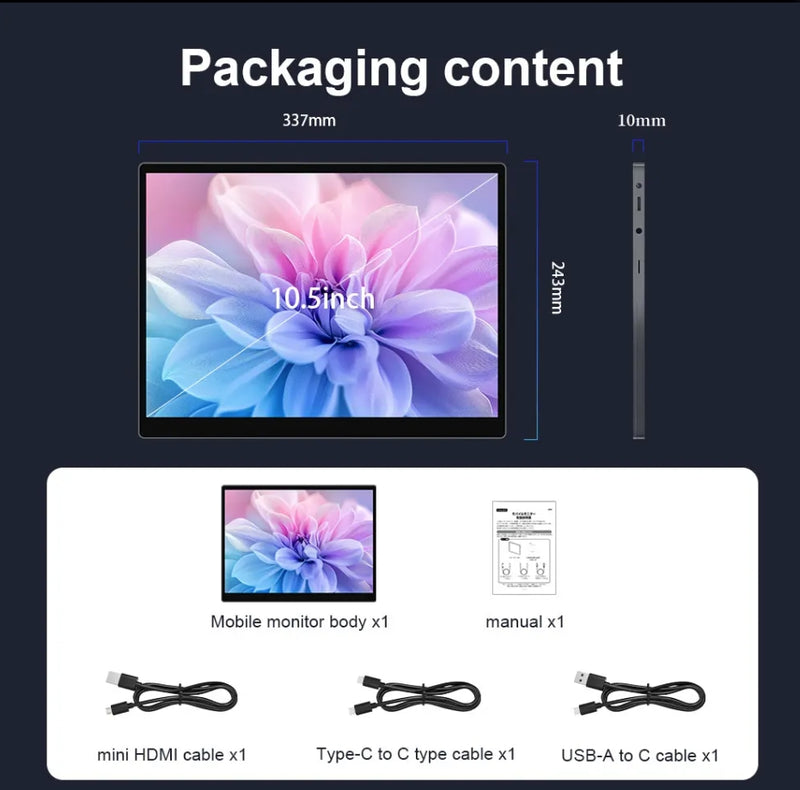Mobile Monitor 15inches 4K 3240x2160 Touch Panel