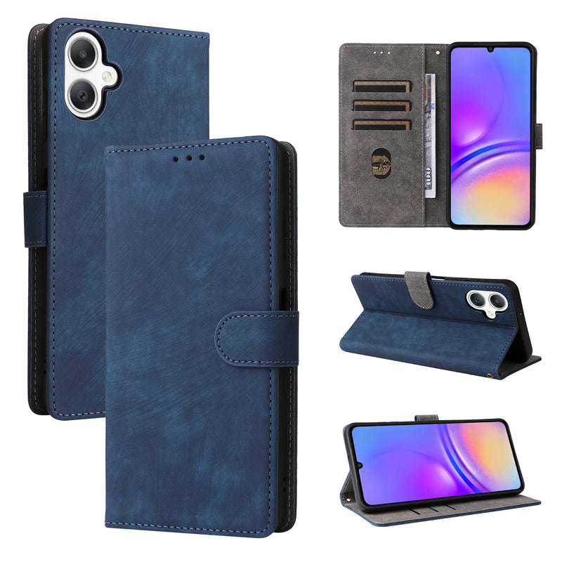 Flip Cover for Samsung Galaxy A06 4G PU Leather Phone Case [RFID Blocking] With Hand Strap
