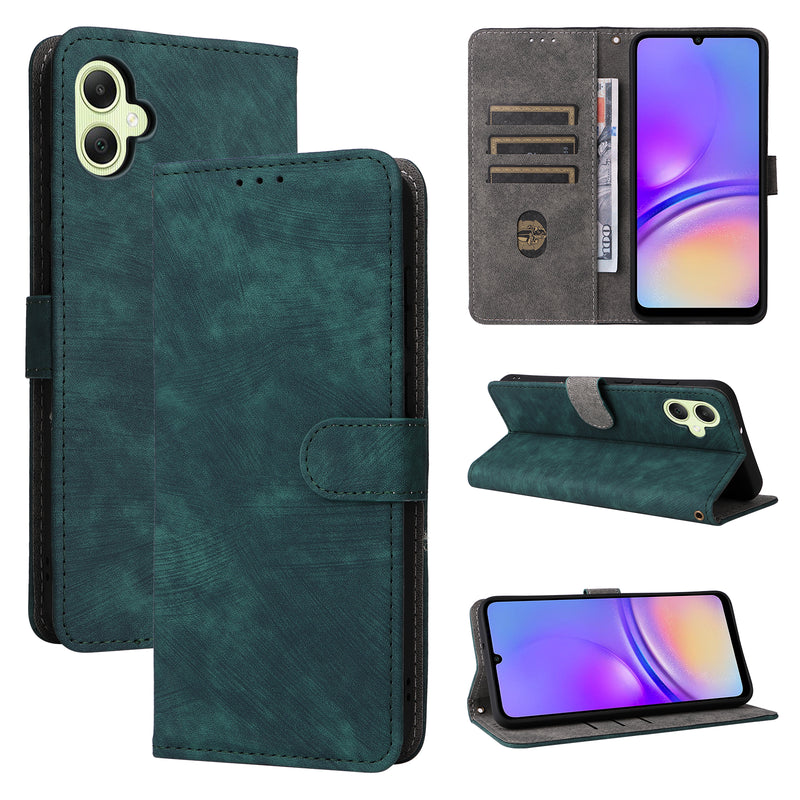 Flip Cover for Samsung Galaxy A05 PU Leather Phone Case [RFID Blocking] With Hand Strap