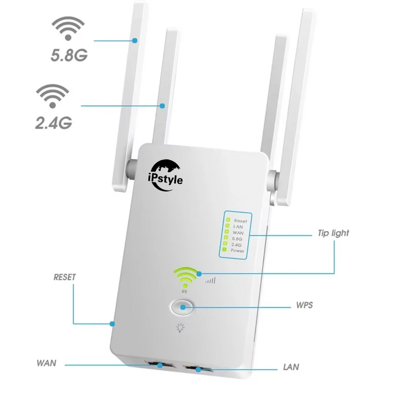 WiFi Extender/Router/AP Dual Band Repeater Wi-Fi Access Point