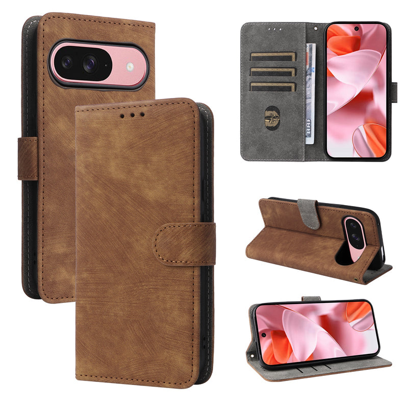 Flip Cover for Google Pixel 10 Pro PU Leather Phone Case RFID Blocking With Hand Strap