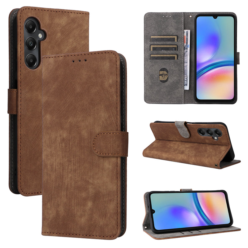 Flip Cover for Samsung Galaxy A05s PU Leather Phone Case [RFID Blocking] With Hand Strap
