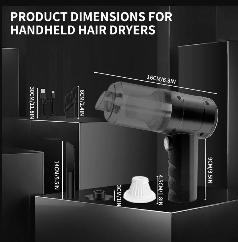 Portable Cordless Handheld Car Vacuum Cleaner Dual Use Blowing & Suction