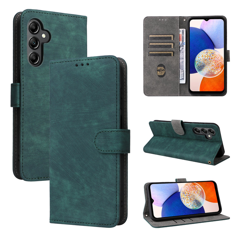 Flip Cover for Samsung Galaxy A15 4/5G PU Leather Phone Case [RFID Blocking] With Hand Strap