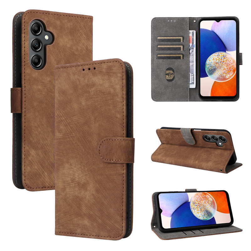 Flip Cover for Samsung Galaxy A15 4/5G PU Leather Phone Case [RFID Blocking] With Hand Strap