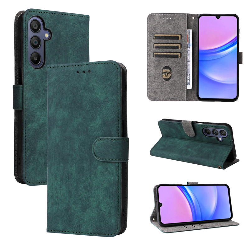 Flip Cover for Samsung Galaxy A17 PU Leather Phone Case [RFID Blocking] With Hand Strap