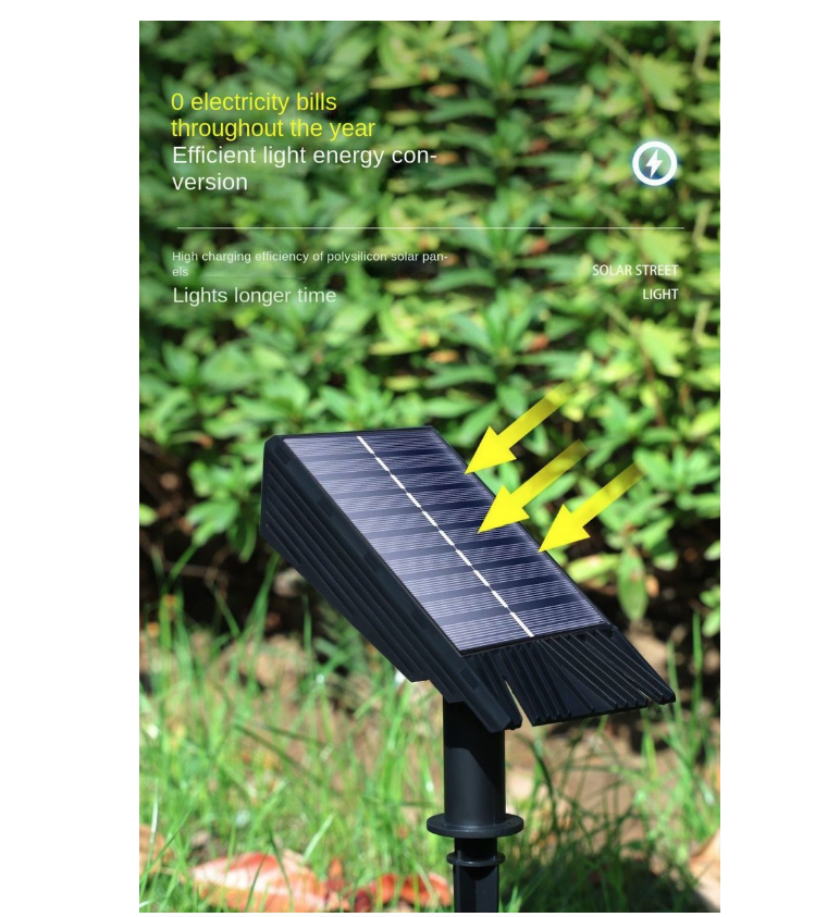 Solar Spotlight Outdoor Super Bright Waterproof Floor Lawn RGB Lamp