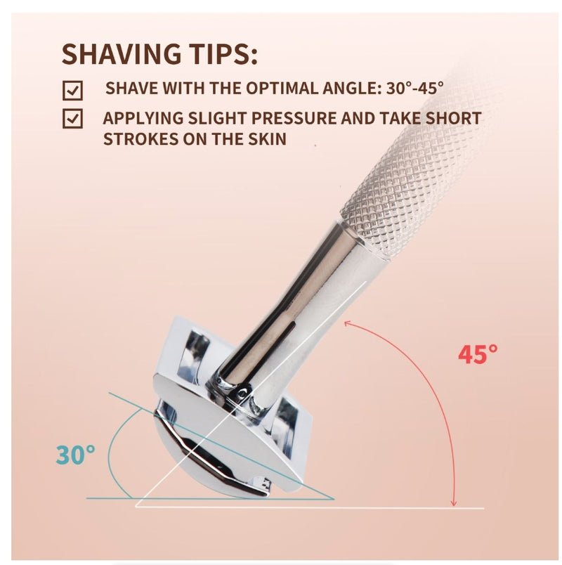 IPSTYLE Metal Men's Manual Shaver Hand Razor with Blade Holder