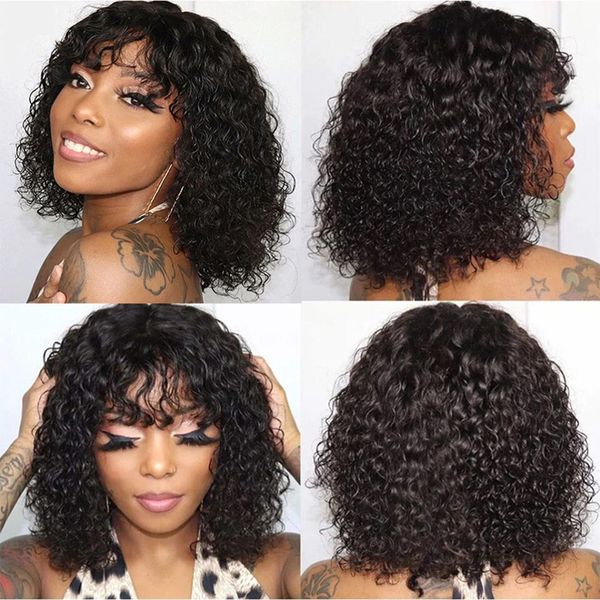 Kinky Curly Wigs Hair 8 to 16 Inch Short Bob Wigs